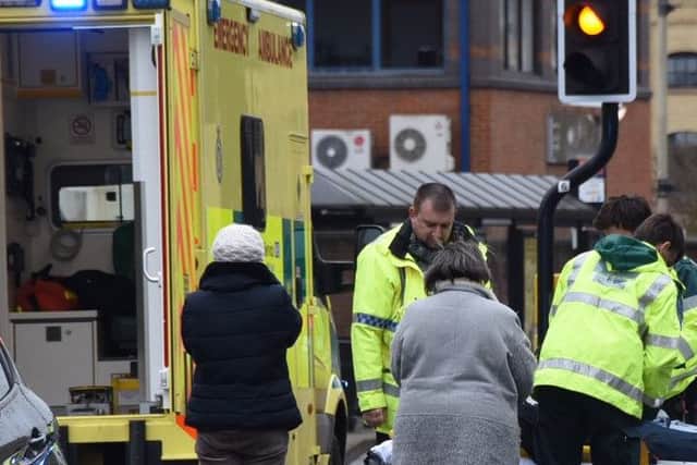 The scene of the collision