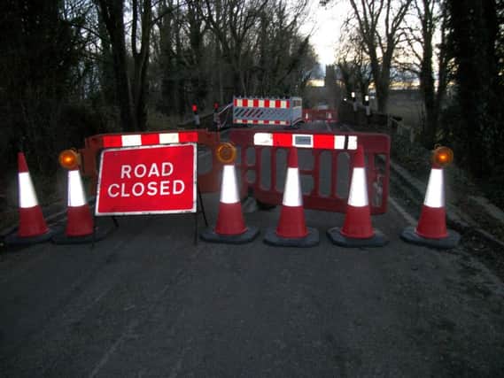 Nassington Road at Fotheringhay is closed due to damage to the bridge. Pictures: David Carress