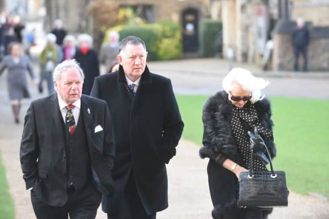 Maggie Cantwell's funeral at Peterborough Cathedral. Barry Fry and Bob Simms from Posh EMN-170302-193739009