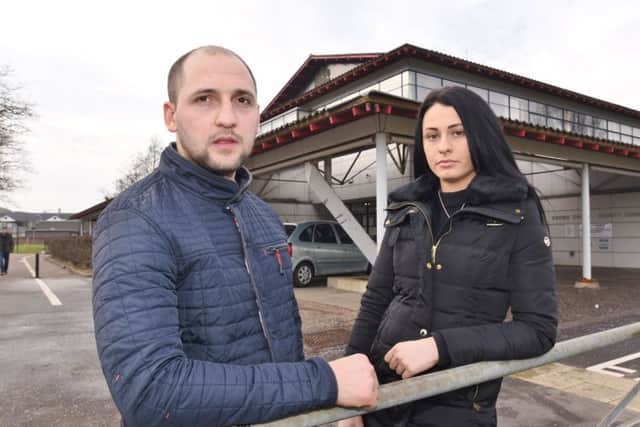 St Michael's Gate residents Lukasz Dudek and Julita Dzido outside Peterborough Crown Court for the county court hearing. EMN-170602-141451009