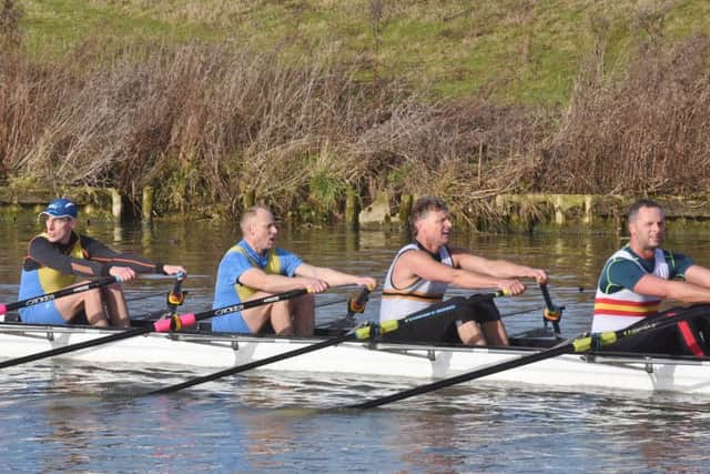 Peterboroughs Ian Palmer (left) and Steve Cranfield (second left) had a good day.