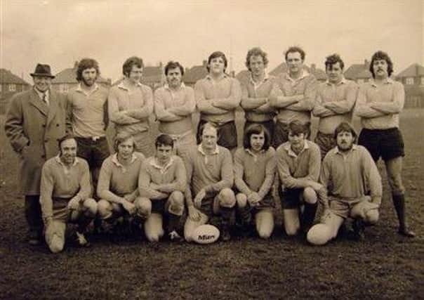 Peter Haycox (front row, second left) in Roy Westcombes Presidents XV in 1973.