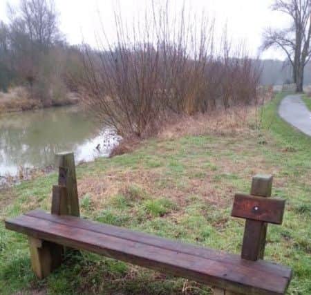 Benches were broken by the yobs