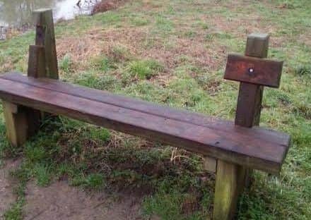 Benches were broken by the yobs