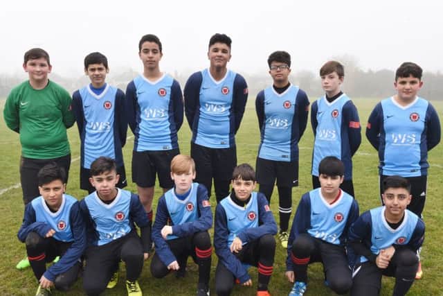 Pictured are Netherton Hawks Under 14s before their 4-2 defeat by Crowland. From the left are, back, Joe Davey, Ruben Conceicao, Mahmood Abouelkhir, Saaim Khan, Khalil Trabelsi, Adam Lock, Amer Sharara, front, Kashif Mustafa, Ubaydullah Adil, Tyler Thurlby, Amani Hassan, Waliulhaq Hamidi and Muthassar Basharat .