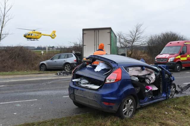 The scene on the A47 this morning