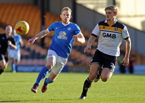 Craig Mackail-Smith in action for Posh at Port Vale last weekend. Photo: Joe Dent/theposh.com.