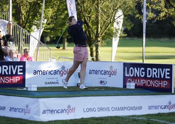 Action from last year's American Golf Long Drive Championship at High Legh Golf Club.