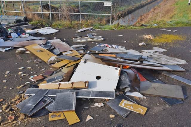 Flytipping along Storey's Bar Road Fengate in two spots. EMN-170602-141219009
