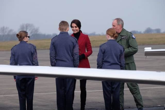 The Duchess of Cambridge at RAF Wittering. Photo: @KensingtonRoyal