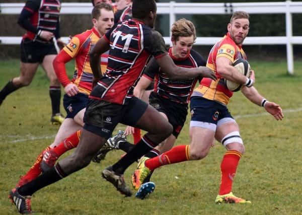 Stefan Gallucci on the run for Borough against Oundle. Picture: Kevin Goodacre