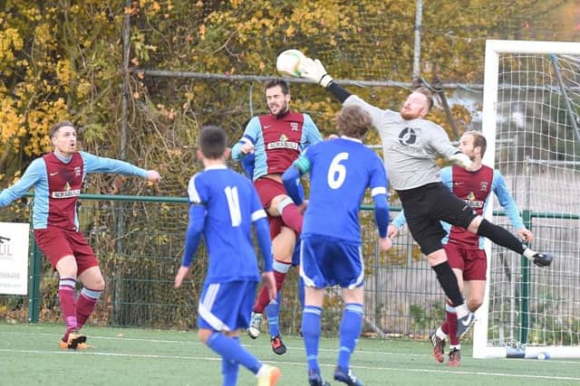 Action from Deeping's 3-1 win at Yaxley in November.