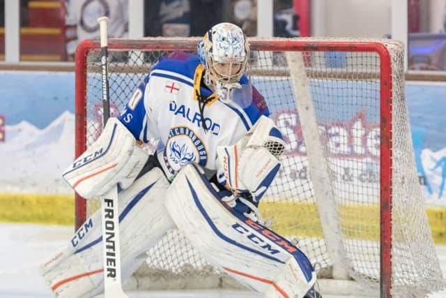 Adam Long catches the puck during the match against MK Lightning. Picture: Tom Scott