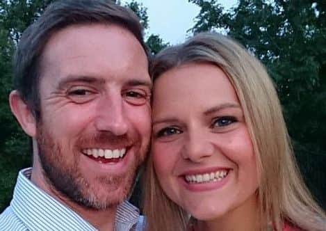 Jenny Collier, 34, and fiancee Alex Marshall