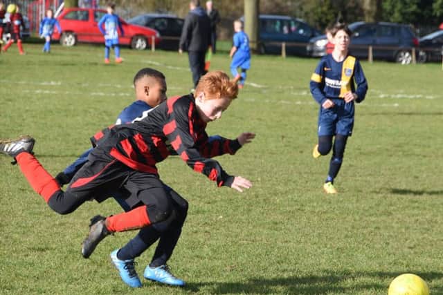 Action  from the Under 12 game between  Glinton and Northborough Black and Park Farm Pumas Red.