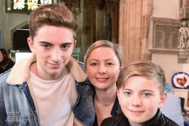 One Day with Us event at St John's church, Cathedral Square. Aleta Doyle with her sons Sean (15) and Leo (10) EMN-170220-160258009