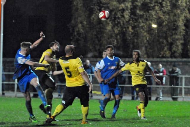 Action from Spalding United v AFC Rushden & Diamonds in November.