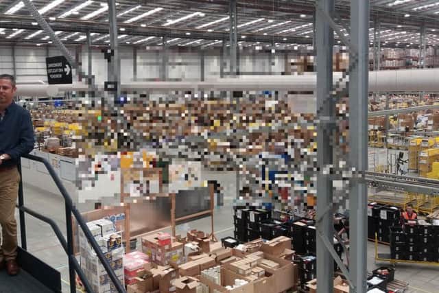 The Amazon fulfilment centre in Peterborough.
