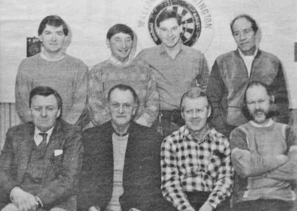 Pictured 30 years ago is the Posh Club darts team. They played in Division Two of the Peterborough Club & Institute League and  the phoptograph was taken before a shock 5-4 win at title-chasing Walton & Werrington Club.  The Posh Clubs five  winners were Alf Corney, Ivan Hammond, Don Ireland, Vic Matson and Jim Copeman. From the left are, back, Vic Matson, Don Ireland, Martin Ireland, Alf Corney, front, Ivan Hammond, Jim Copeman, Alan Harrison and John Lilley.