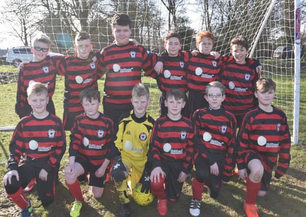 Park Farm Pumas Red Under 12s are pictured before their 5-0 win over Glintont & Northborough Black. From the left they are, back,  Leo Carpenter, Ethan Cutforth, Flynn McCauley, Adrian Bilicz, Matteo Perkins, Keane Bates, front, Jack Calpin, Alfie Howarth, Ollie Calpin, James Milson, Nicholas Overson and  Ethan Withers.