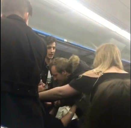 The brawl on the Peterborough bound train