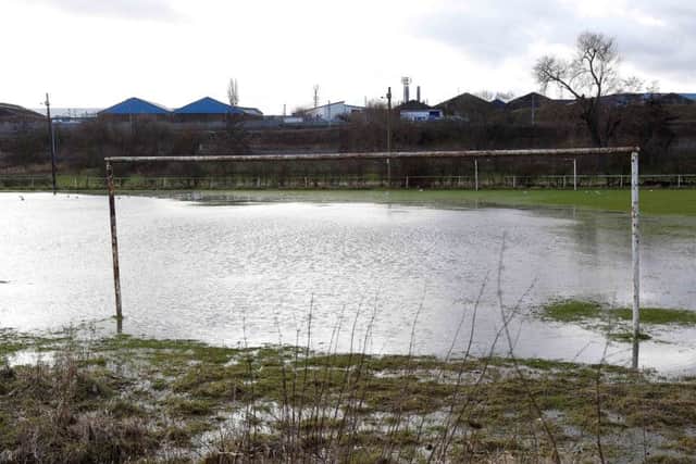 A flooded pitch.