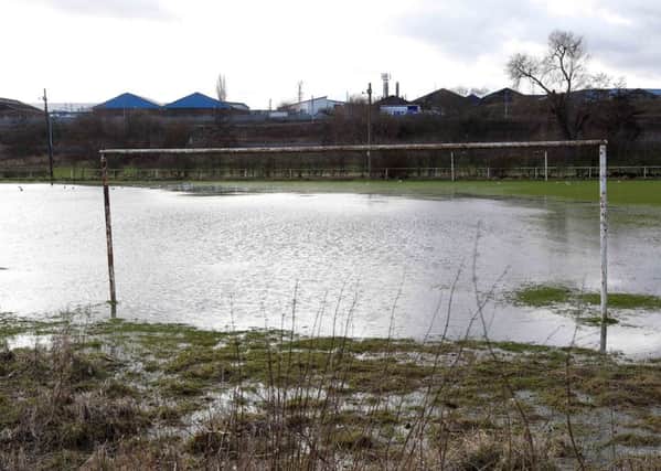 A flooded pitch.