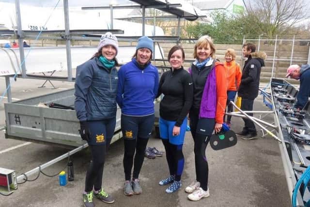 Peterborough Citys novice womens four of Rachel Pishorn, Nikki Brett, Hayley Shipton and Sarah Baker.