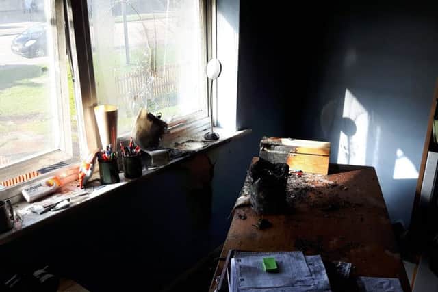The scene of the fire