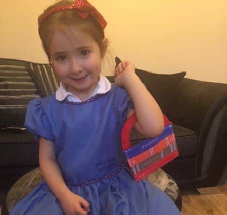 Lynzi Thomas sent us this photo of her daughter Isabelle who is 4 and dressed as Matilda.