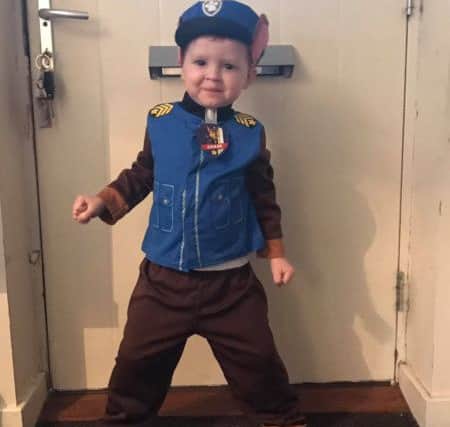 Kaiden Stockhill dressed as Chase. Thanks to Scott Stockhill for the  photo.