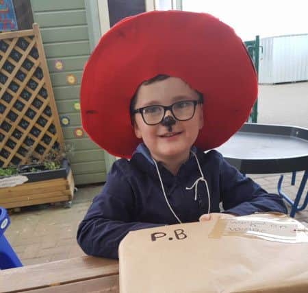 Peter 5 as Paddington Bear ready for Woodston School complete with marmalade sandwiches. Sent in by mum Sylvia Anderson