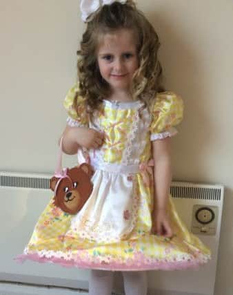 Gracie-May McGill, aged 5 ready for World Book Day at Ravensthorpe Primary School, sent in by Lorna Hughes
