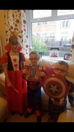 Amanda Plowman sent in pictures of her niece and nephews - Megan, Hayden and Ethan ready for World Book Day