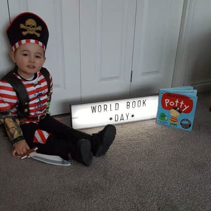 Hugo dressed as Pirate Pete. Sent in by Amanda Hunnybun