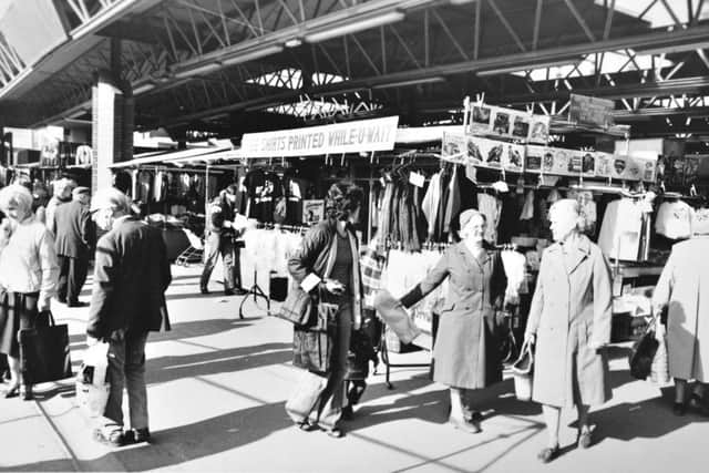 Market shoppers in the 1970s