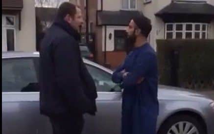 A screenshot from the viral video