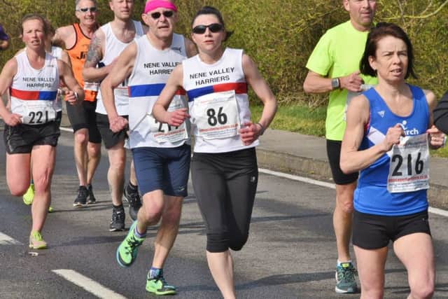 Action from last year's Thorney 10k.