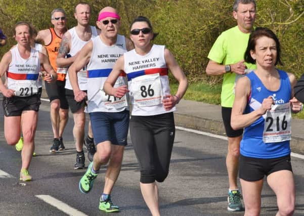 Action from last year's Thorney 10k.