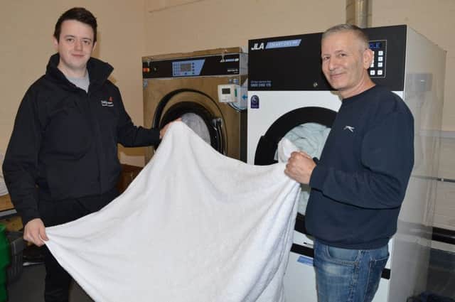 DEAL: Kallum Errico and Karl Stiehl at Swift Laundry in Werrington.