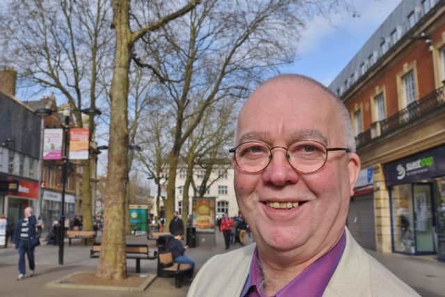Cambs mayoral candidate Kevin Price in the city centre EMN-170218-170640009