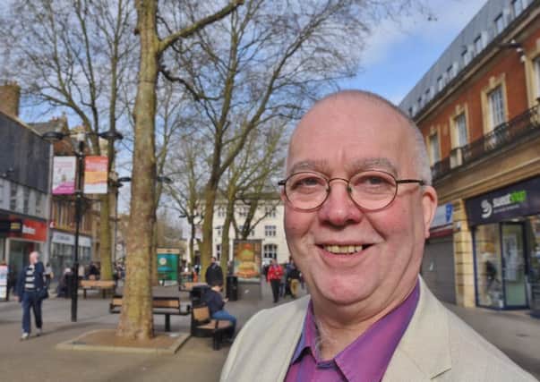 Cambs mayoral candidate Kevin Price in the city centre EMN-170218-170640009