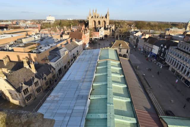 Roof repairs taking place at St John's Church, Cathedral Square. EMN-170303-182222009