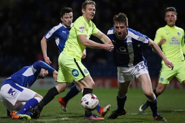 Craig Mackail-Smith (foreground) and Tom Nichols are beginning to click as a Posh strike parnership.