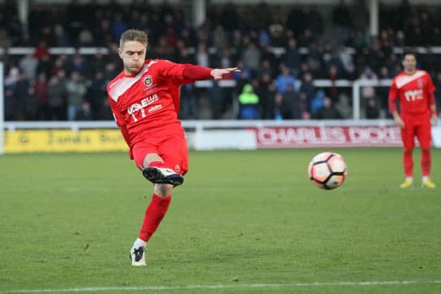 Jake Duffy scored the winning goal for Stamford at Loughborough Dynamo.