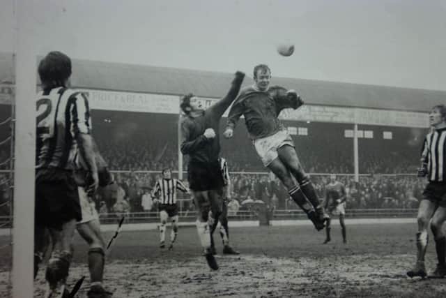 Posh all-time top scorer Jim Hall in action.