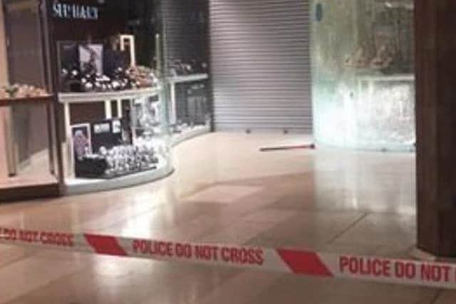 The scene of the break-in at Fraser Hart in Queensgate. Pic: Jamie Holmes