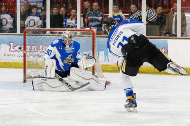 Edgars Bebris (shooting) was Phantoms man of the match in MK.