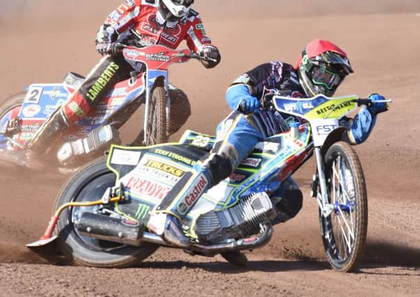 Jack Holder in action against Coventry Bees.