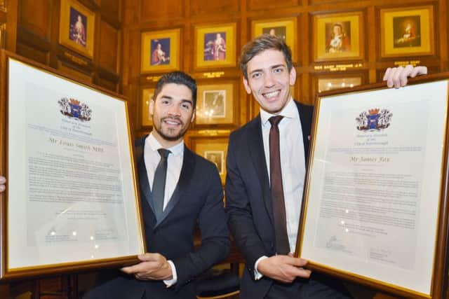 Louis Smith and James Fox receive Freedom of the City at the Town Hall EMN-170322-085916009